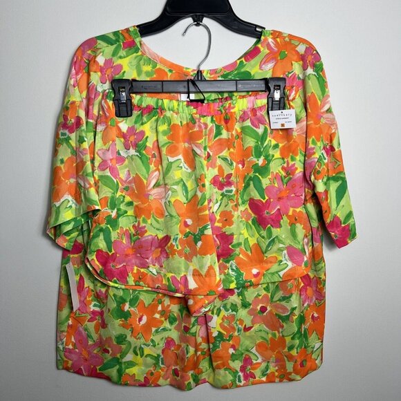 SANCTUARY‎ Women's 2-Pc. Floral Satin Boxer Pajamas Set - Picture 7 of 8